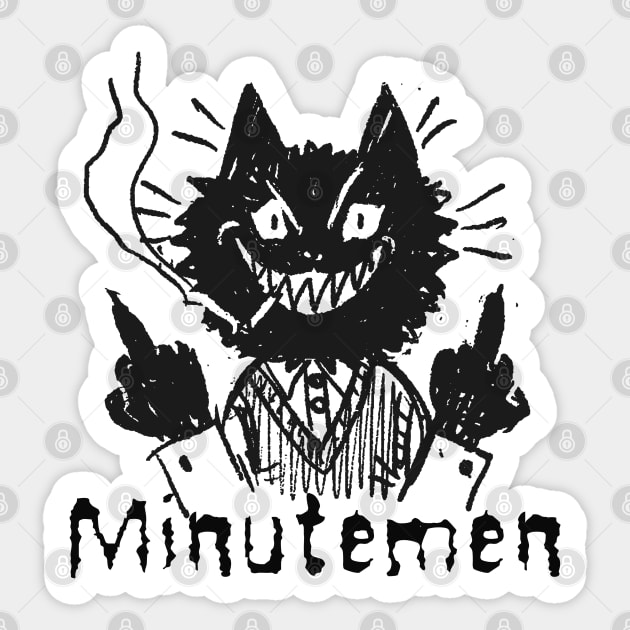 minutemen and the bad cat Sticker by anto veteran